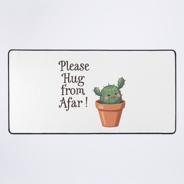 Item preview, Little cactus in a clay pot asking to be hugged from a distance designed and sold by Prints by Mat.