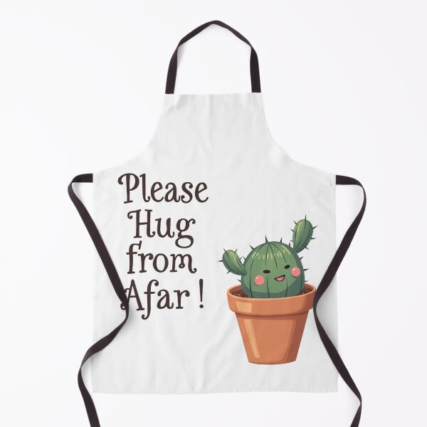 Item preview, Little cactus in a clay pot asking to be hugged from a distance designed and sold by Prints by Mat.