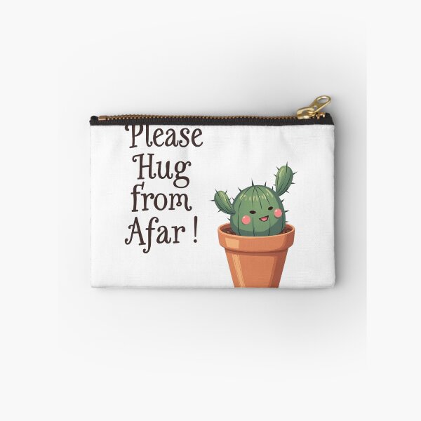 Item preview, Little cactus in a clay pot asking to be hugged from a distance designed and sold by Prints by Mat.