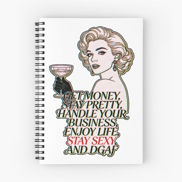 Item preview, Get Money Stay Pretty Pop Art Halftone Glam Woman | Retro Comic DGAF T-Shirt & Sticker designed and sold by Cary-s.