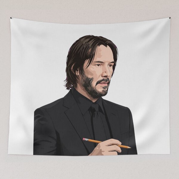Item preview, Bearded Man In Black Suit Holding Pencil designed and sold by Surviving Monday Club.