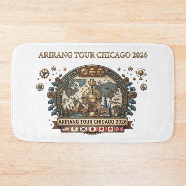 Item preview, BTS ARIRANG Tour Chicago 2026 Inspired Vintage Travel Design designed and sold by Palette & Hue.