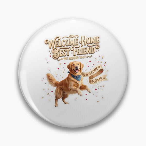 Item preview, Welcome Home Golden Retriever Greeting Art designed and sold by pradeepvisuals.