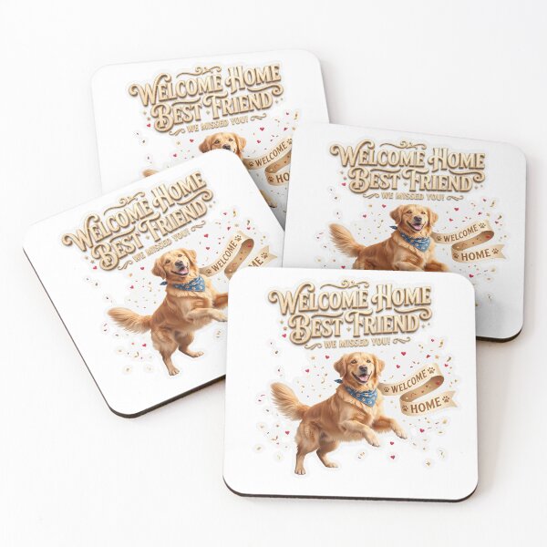 Item preview, Welcome Home Golden Retriever Greeting Art designed and sold by pradeepvisuals.