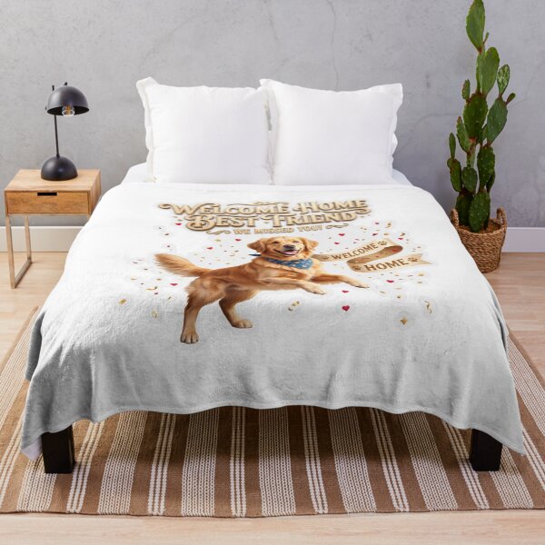 Item preview, Welcome Home Golden Retriever Greeting Art designed and sold by pradeepvisuals.