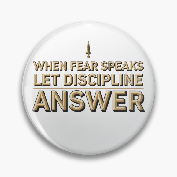 Item preview, Let Discipline Answer Fear designed and sold by syotos-ai.