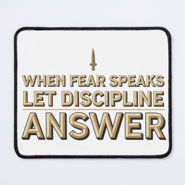 Item preview, Let Discipline Answer Fear designed and sold by syotos-ai.