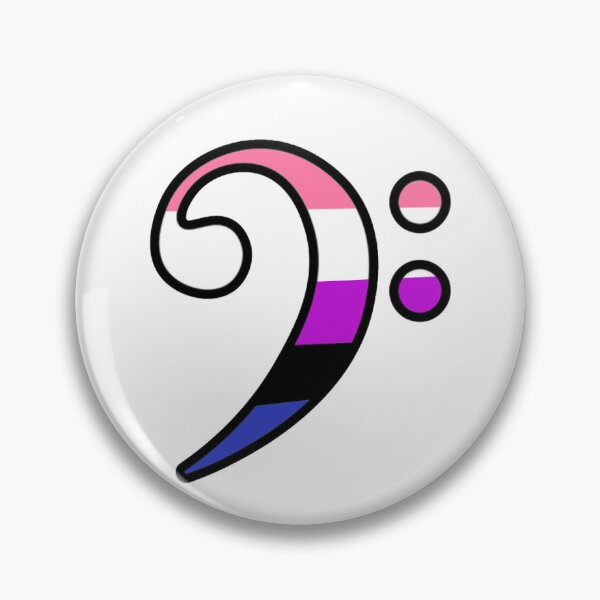 Item preview, Bass Clef - Genderfluid designed and sold by TheReedRoom.