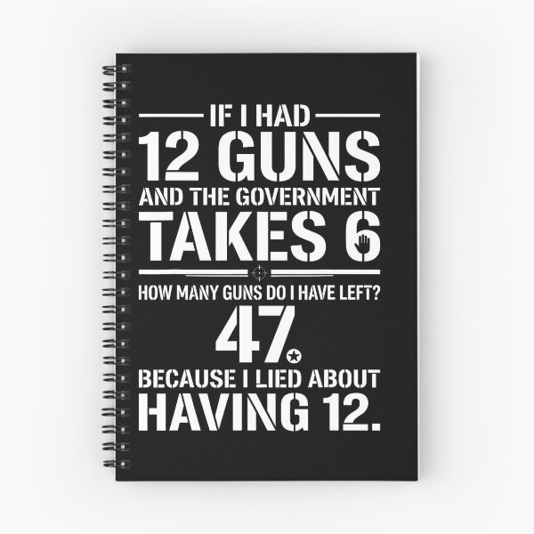 Item preview, Funny Second Amendment Math 12 Guns Government Humor designed and sold by HayleePacoch.