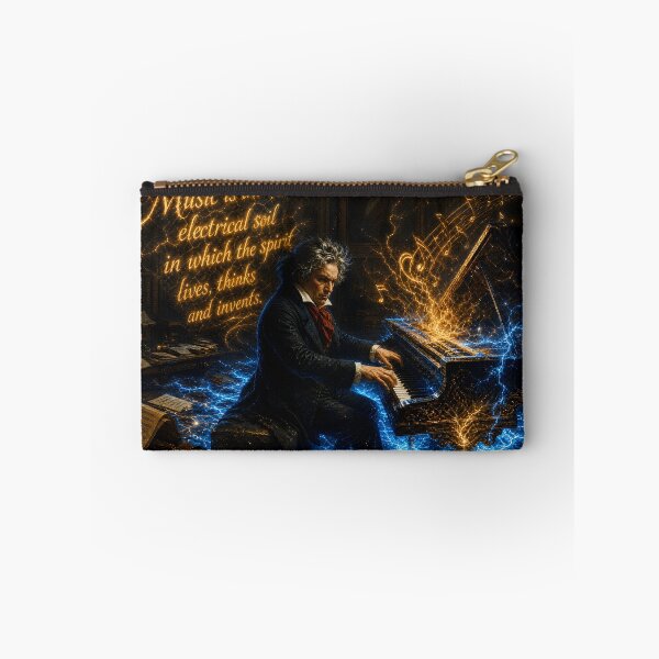 Item preview, Beethoven Quote: Music is the electrical soil in which the spirit lives, thinks and invents - Dark Academia Classical Music Creative Art designed and sold by DoReMiStudio.