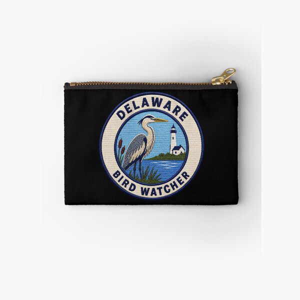 Item preview, Delaware Bird Watcher – Great Blue Heron Coastal Patch designed and sold by The-Drip-Studio.