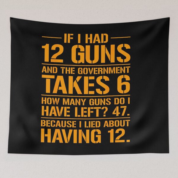 Item preview, Funny Second Amendment Math 12 Guns Government Humor designed and sold by HaytamShop.