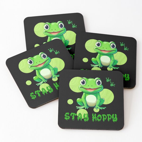 Item preview, Stay Hoppy Cute Frog Funny Positive Vibes designed and sold by CREATIVE HIVE.