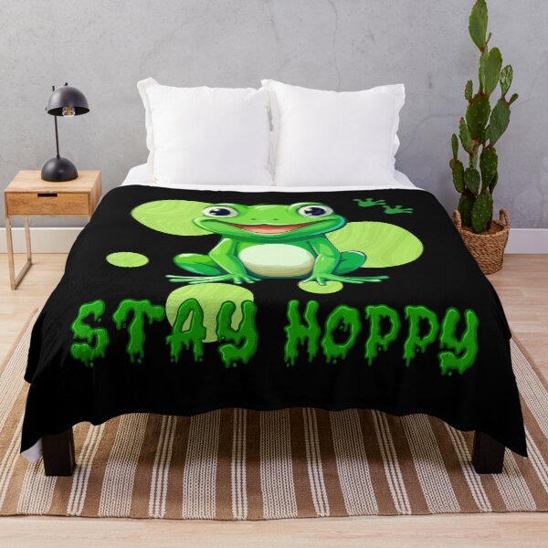 Item preview, Stay Hoppy Cute Frog Funny Positive Vibes designed and sold by CREATIVE HIVE.