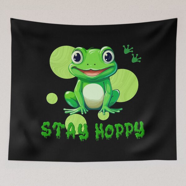 Item preview, Stay Hoppy Cute Frog Funny Positive Vibes designed and sold by CREATIVE HIVE.