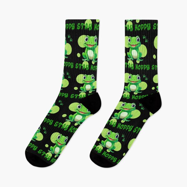 Item preview, Stay Hoppy Cute Frog Funny Positive Vibes designed and sold by CREATIVE HIVE.