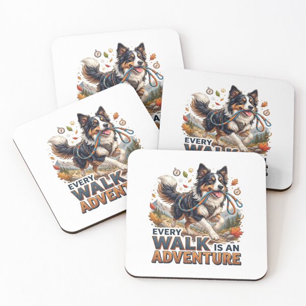 Item preview, Dog Adventure Border Collie Walking Art designed and sold by pradeepvisuals.