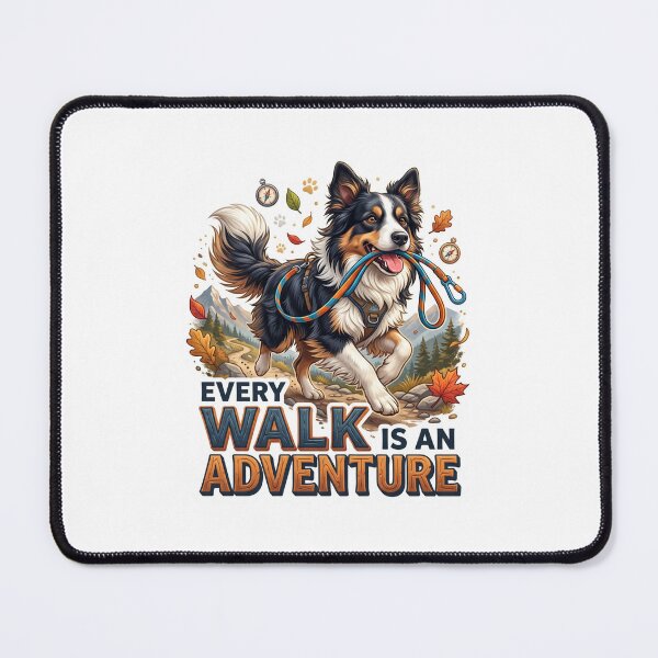 Item preview, Dog Adventure Border Collie Walking Art designed and sold by pradeepvisuals.