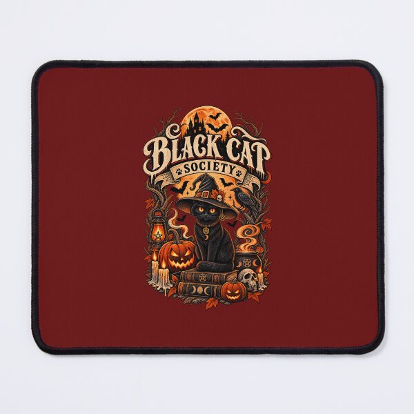 Item preview, Black Cat Society Vintage Gothic Halloween Cat Design designed and sold by mocci10.