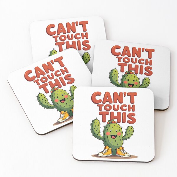 Item preview, Cheeky cactus in yellow sneakers announcing you cannot touch it designed and sold by Prints by Mat.