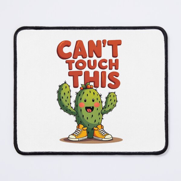 Item preview, Cheeky cactus in yellow sneakers announcing you cannot touch it designed and sold by Prints by Mat.