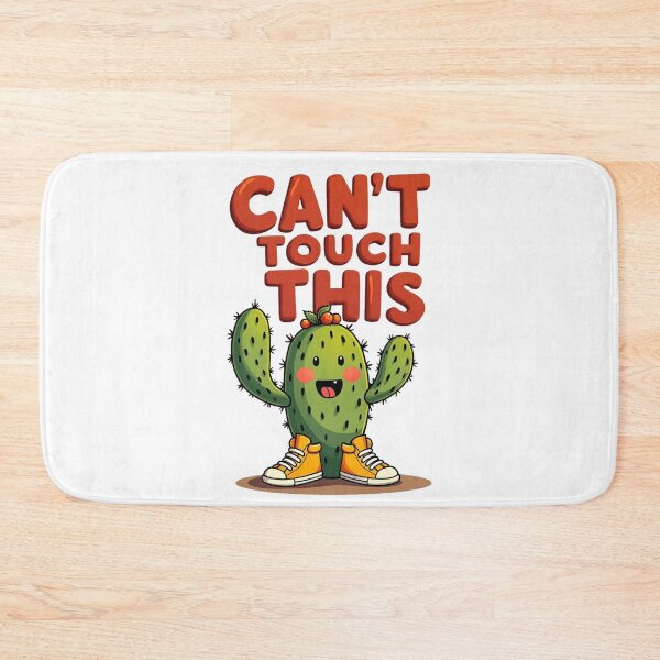 Item preview, Cheeky cactus in yellow sneakers announcing you cannot touch it designed and sold by Prints by Mat.