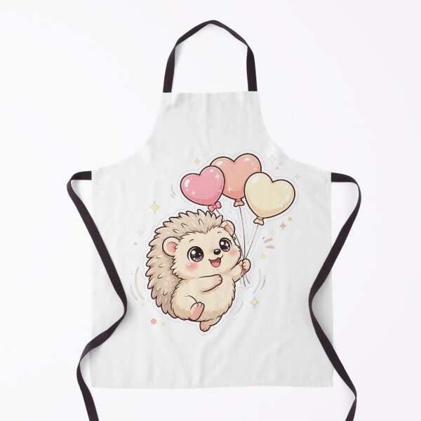 Artikelvorschau, Niedlicher Igel mit Herzballons – Kawaii-Liebesaufkleber entworfen und verkauft von Ala'Salem| Cute Characters, Real Moods.