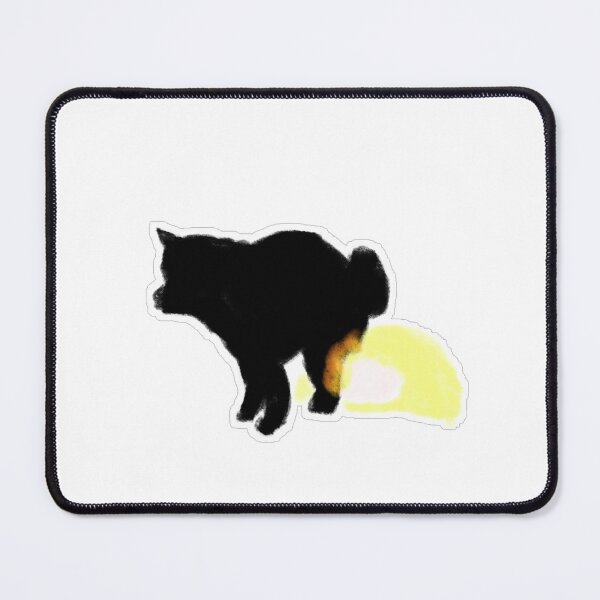 Item preview, Funny Squatting Black Cat Silhouette designed and sold by raun.draw.