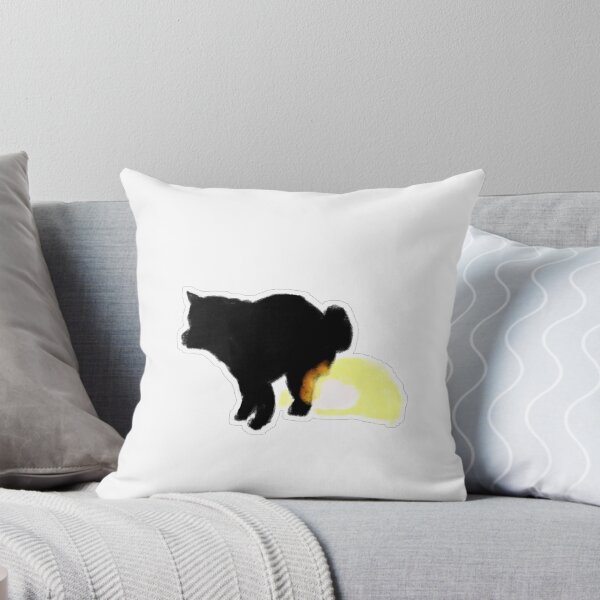 Item preview, Funny Squatting Black Cat Silhouette designed and sold by raun.draw.