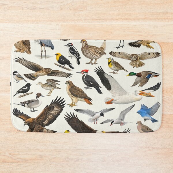 Item preview, Native Birds of North Dakota Retro Identification Chart designed and sold by kakarikihill.