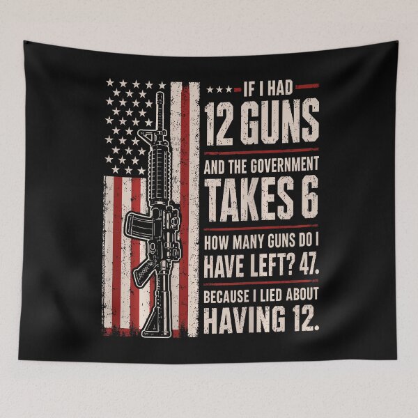 Item preview, Funny Second Amendment Math 12 Guns Government Humor designed and sold by HayleePacoch.