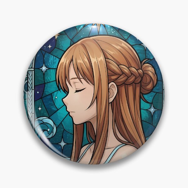 Item preview, Asuna Sword Art Online Celestial Stained Glass Anime Girl designed and sold by mildaclairmo.