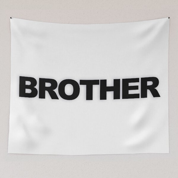 Item preview, BROTHER — Black Minimal Bold Type Statement designed and sold by WORDPAUSE.