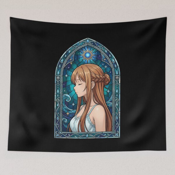 Item preview, Asuna Sword Art Online Celestial Stained Glass Anime Girl designed and sold by mildaclairmo.
