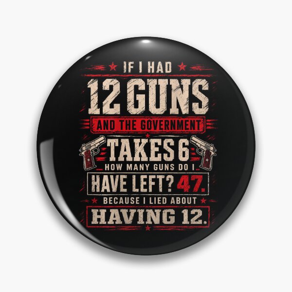 Item preview, Funny Second Amendment Math 12 Guns Government designed and sold by HayleePacoch.
