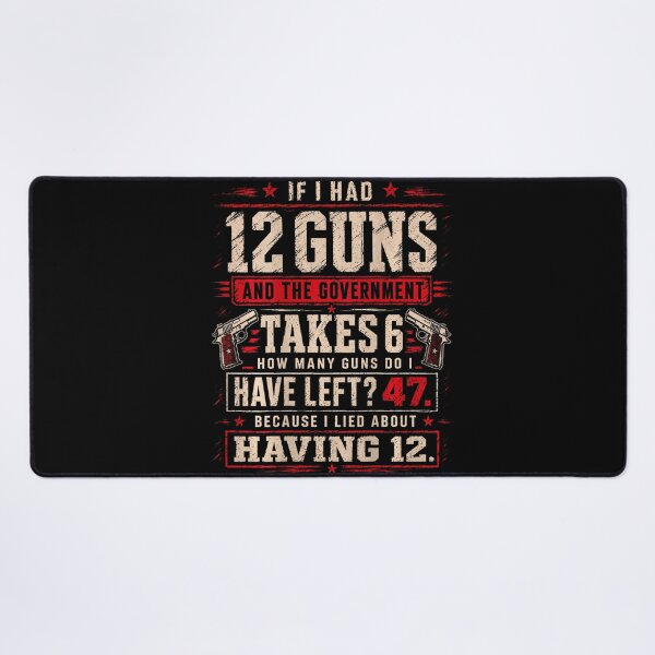Item preview, Funny Second Amendment Math 12 Guns Government designed and sold by HayleePacoch.