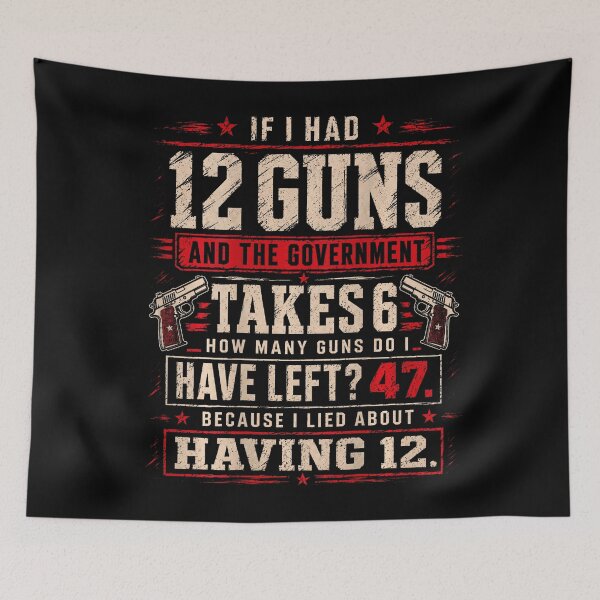 Item preview, Funny Second Amendment Math 12 Guns Government designed and sold by HayleePacoch.