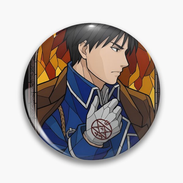 Item preview, Roy Mustang Fullmetal Alchemist Blue Uniform Stained Glass designed and sold by mildaclairmo.