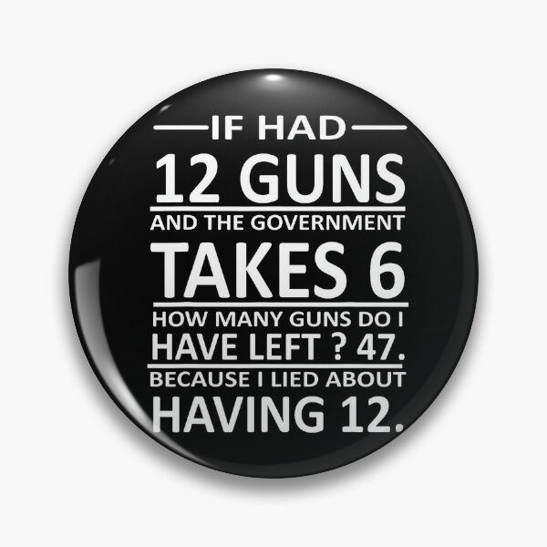 Item preview, Funny Second Amendment Math 12 Guns Government designed and sold by HayleePacoch.