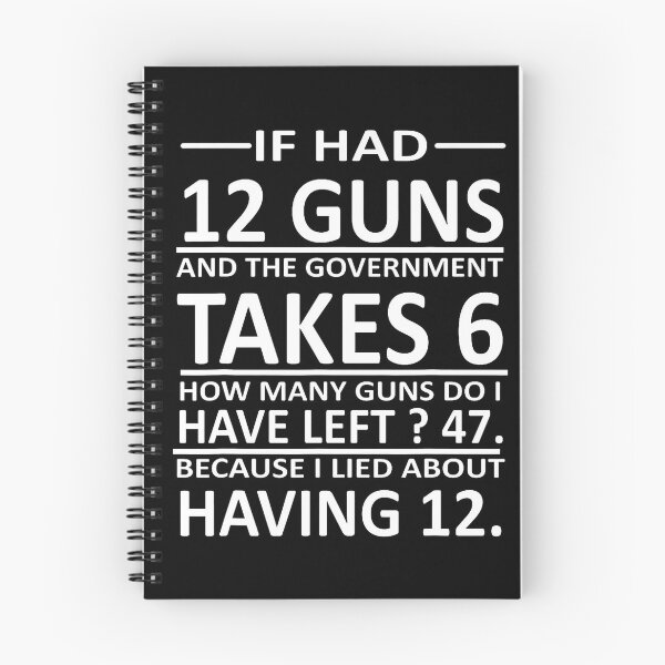Item preview, Funny Second Amendment Math 12 Guns Government designed and sold by HayleePacoch.