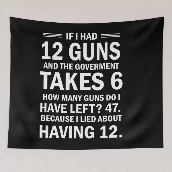 Item preview, Funny Second Amendment Math 12 Guns Government designed and sold by HaytamShop.