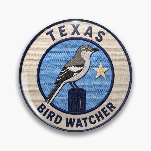 Item preview, Texas Bird Watcher – Northern Mockingbird Patch designed and sold by The-Drip-Studio.