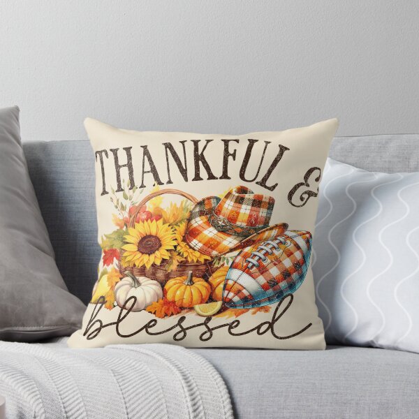 Item preview, Thankful & Blessed Fall Harvest with Pumpkins and Sunflowers designed and sold by NotasCreativa.