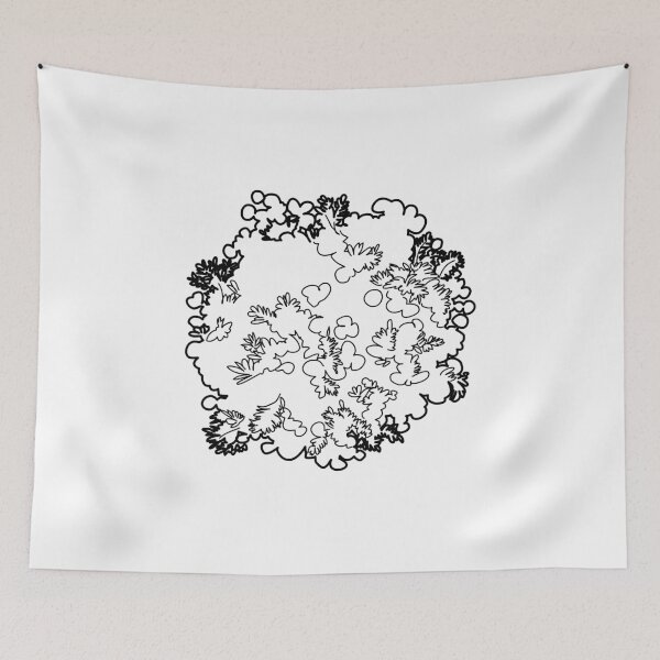 Item preview, Tree top view landscape plan symbol — hand-drawn architectural plant, bush, and canopy sketch for site plan blueprints. designed and sold by zanaxxer.