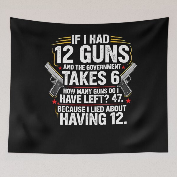 Item preview, Funny Second Amendment Math 12 Guns Government designed and sold by HayleePacoch.