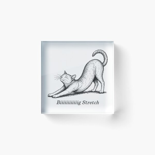 Item preview, Big Stretch Cute Funny Cat Stretching designed and sold by Eh Plus Designs.