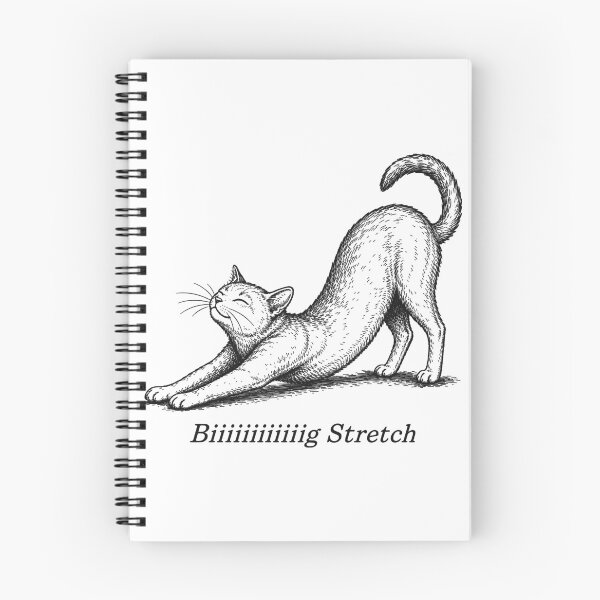 Item preview, Big Stretch Cute Funny Cat Stretching designed and sold by Eh Plus Designs.