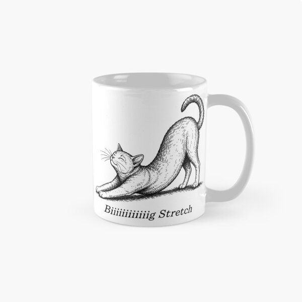 Item preview, Big Stretch Cute Funny Cat Stretching designed and sold by Eh Plus Designs.
