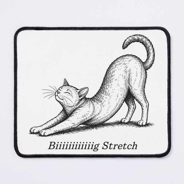 Item preview, Big Stretch Cute Funny Cat Stretching designed and sold by Eh Plus Designs.