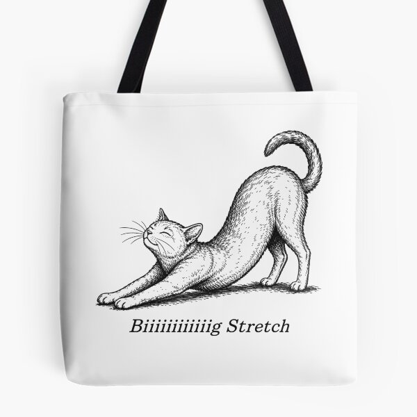 Item preview, Big Stretch Cute Funny Cat Stretching designed and sold by Eh Plus Designs.